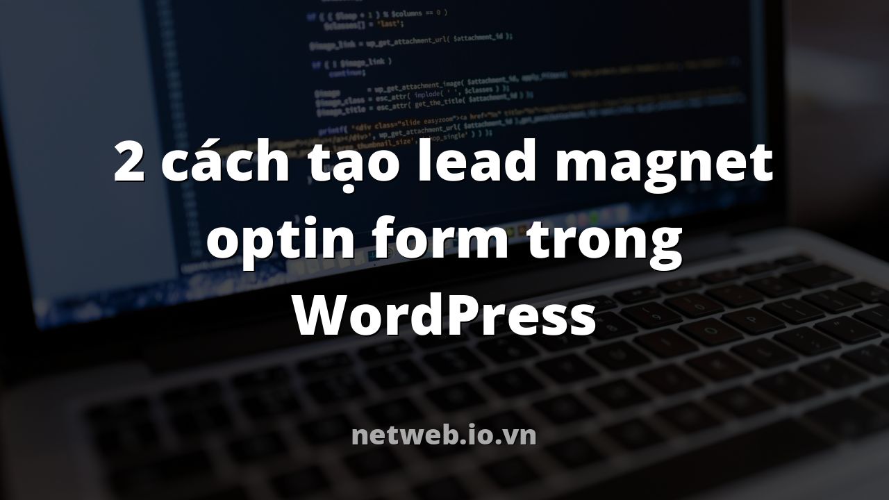 2 cách tạo lead magnet optin form trong WordPress