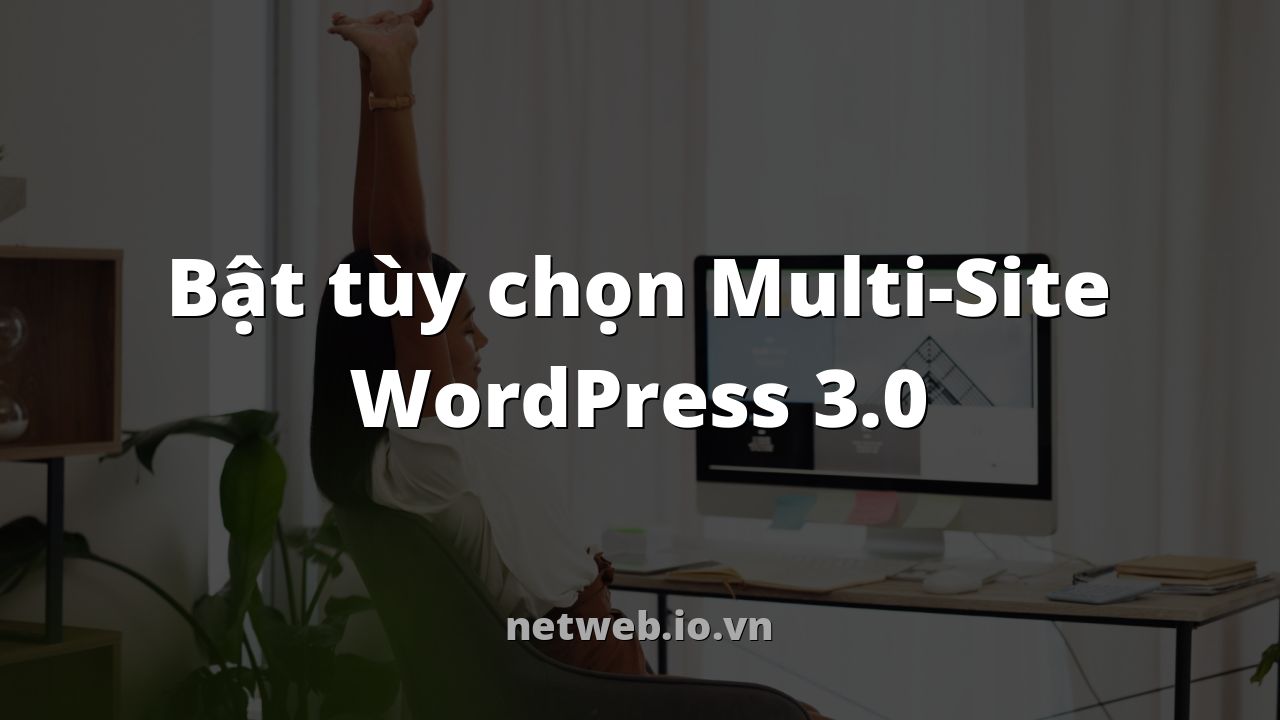 Bật tùy chọn Multi-Site WordPress 3.0