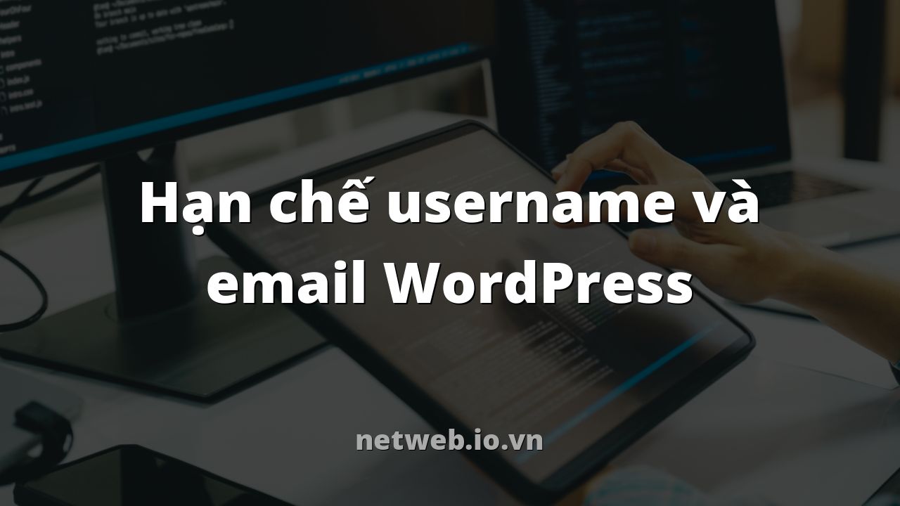 Hạn chế username và email WordPress