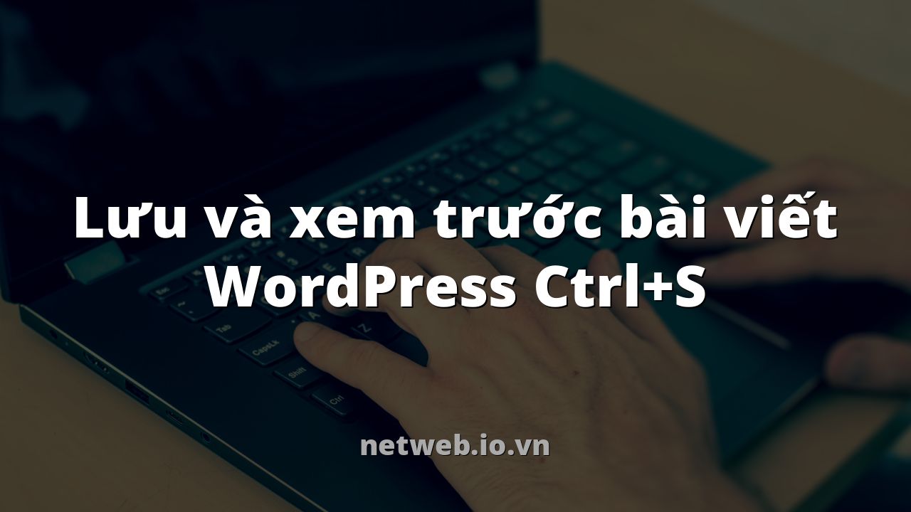 Lưu và xem trước bài viết WordPress Ctrl+S