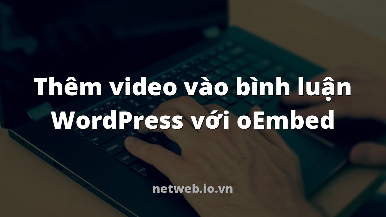 Thêm video vào bình luận WordPress với oEmbed