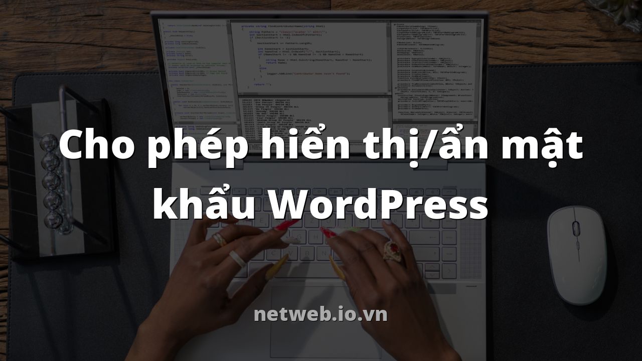 Cho phép hiển thị/ẩn mật khẩu WordPress