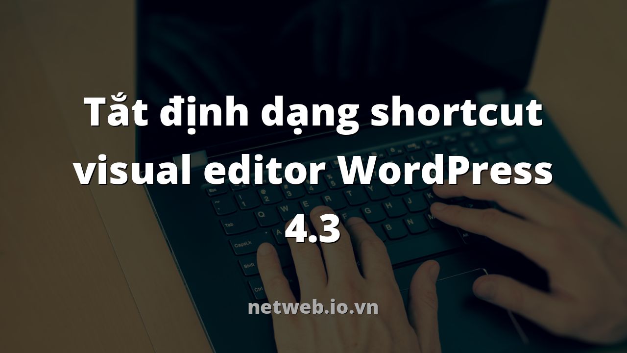 Tắt định dạng shortcut visual editor WordPress 4.3